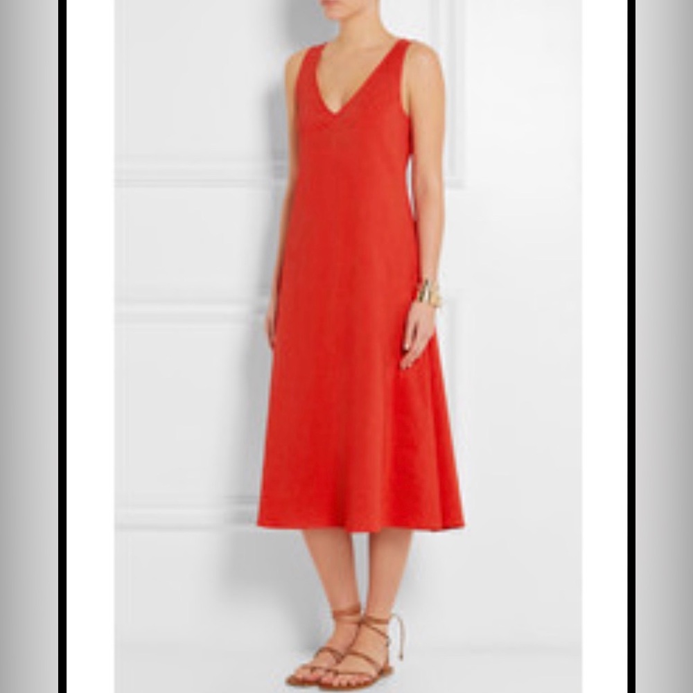 Theory Vivid Red Midi Dress